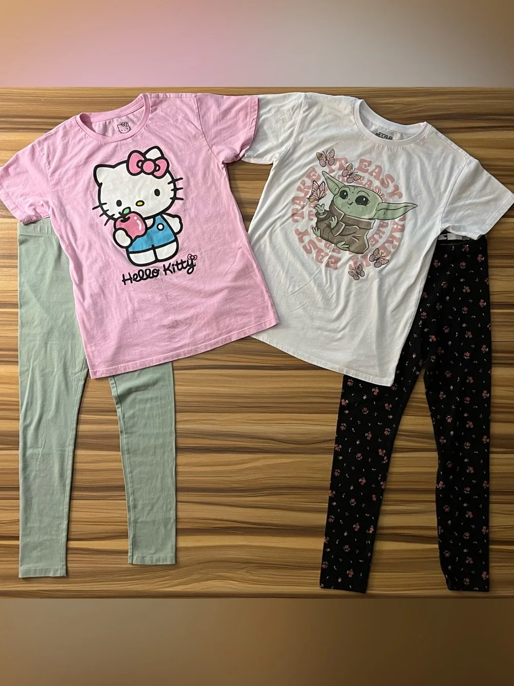 Girl Clothes 18 Piece Bundle Hello Kitty Barbie Sonic Stitch Grogu Size L(10/12)